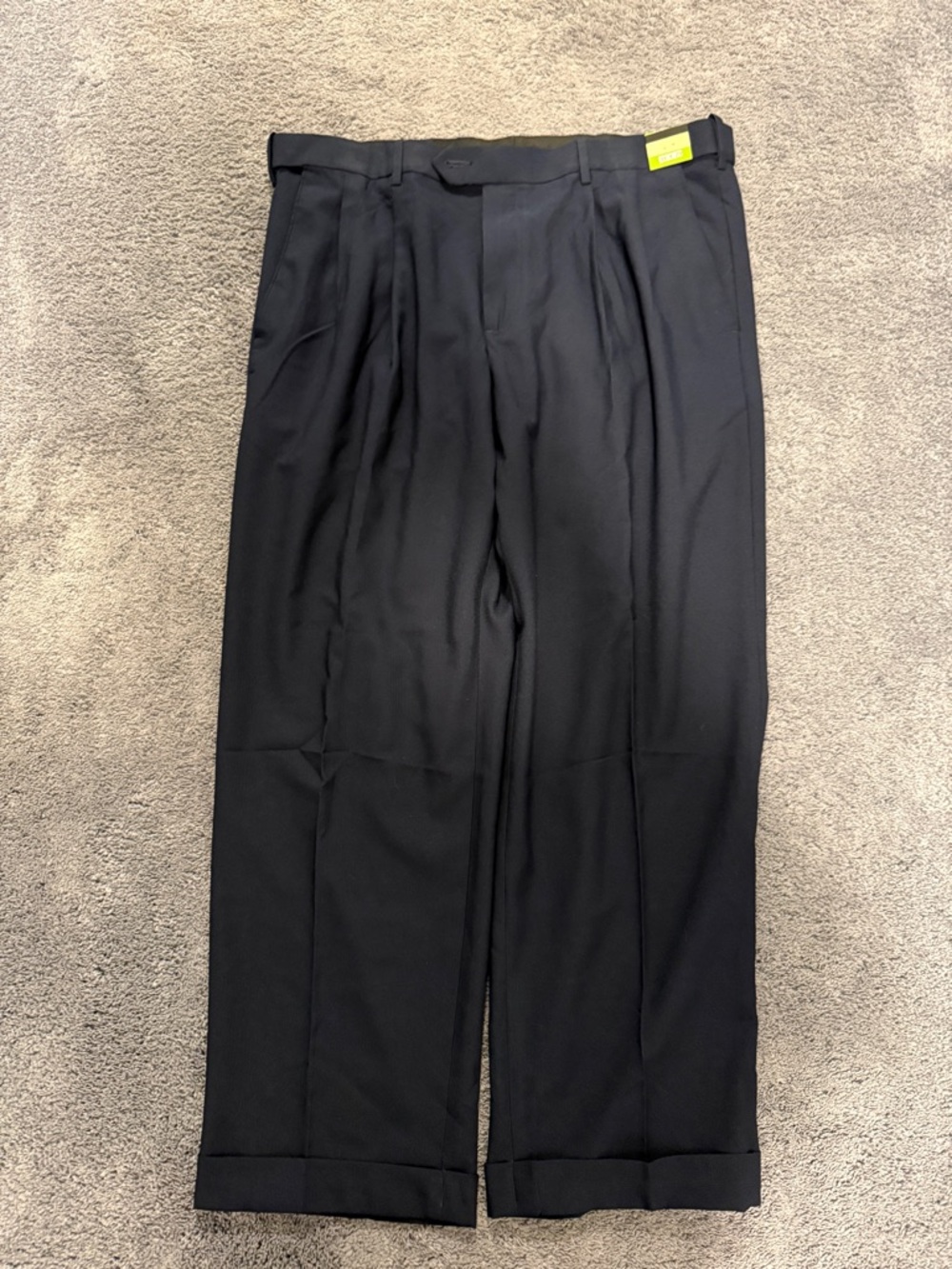 NWT David Taylor Flexslax Men's Dark Blue Stretch Fabric Dress Pants 38 x 29